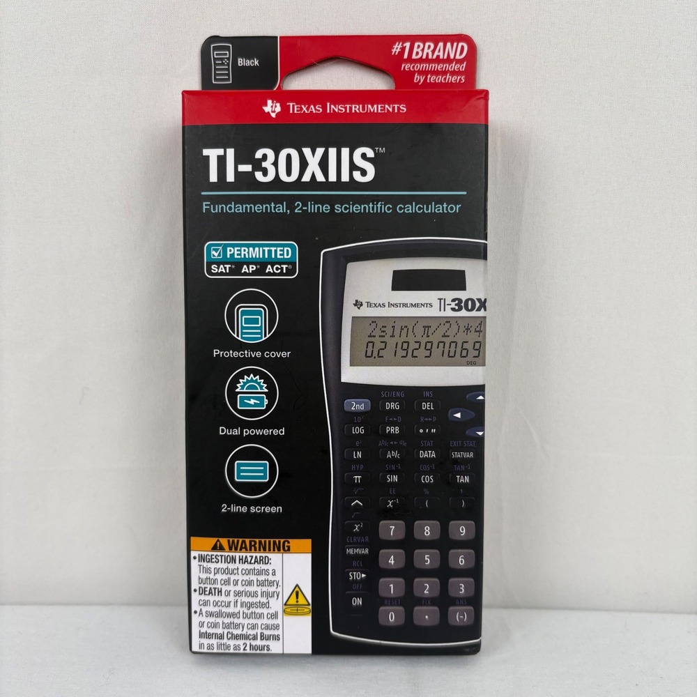 Texas Instruments TI-30XIIS‎ Scientific Calculator Dual Power 2-Line Screen NIB